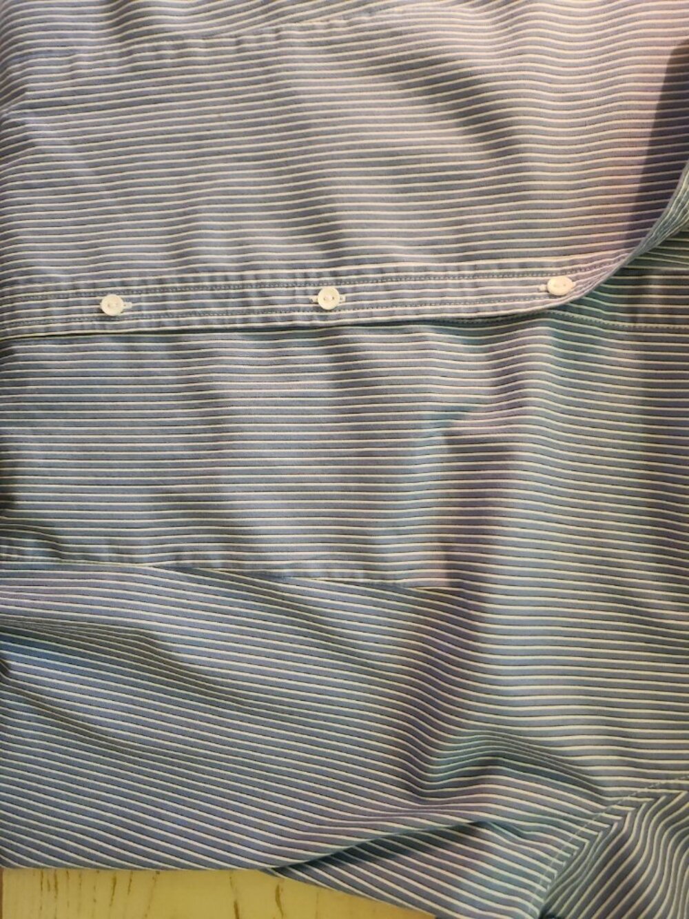 Liz Claiborne XL Blue White Striped Blouse Short Sleeve Coastal Preppy Classic T - Picture 7 of 10
